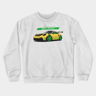 Car 911 gt3 rs yellow green Crewneck Sweatshirt